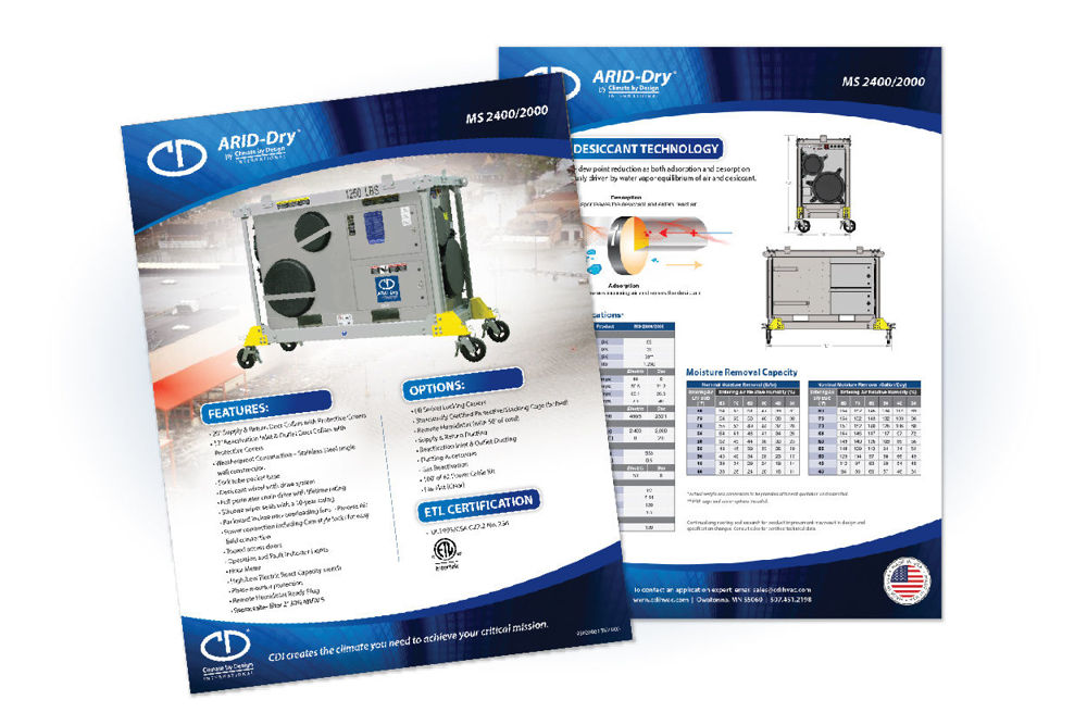 ARID-Dry MS 2400/2000 SPEC SHEET